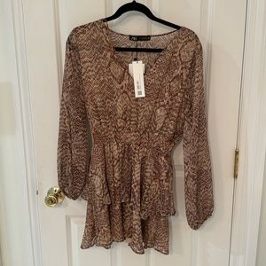 Zara print sheer dress new with tags
